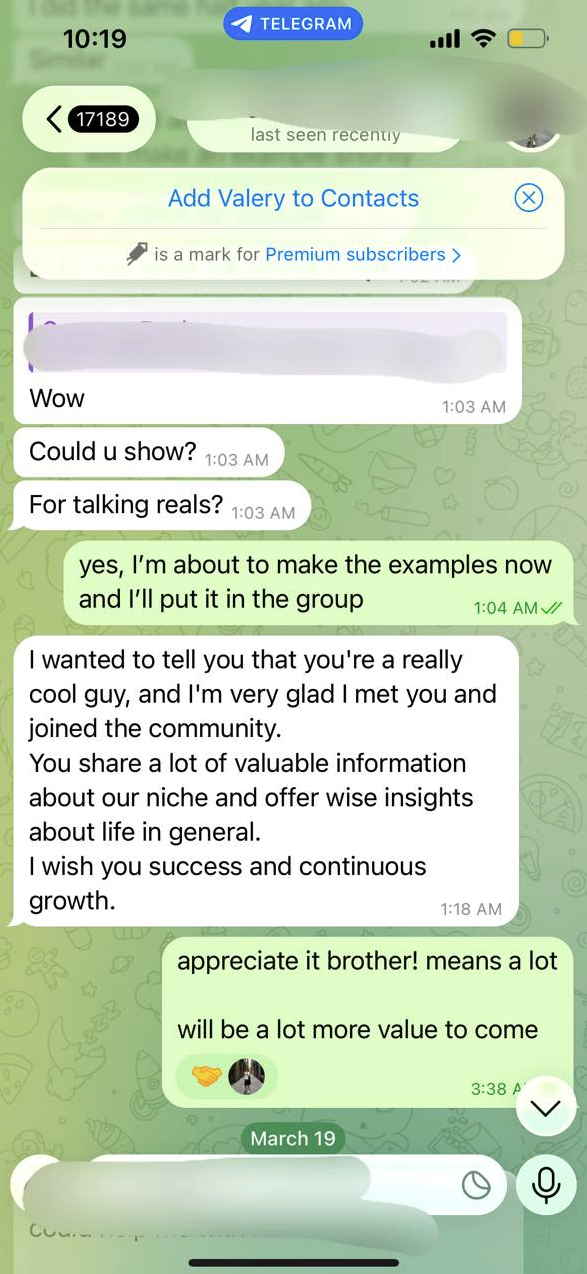 Case study 8 — member results screenshot